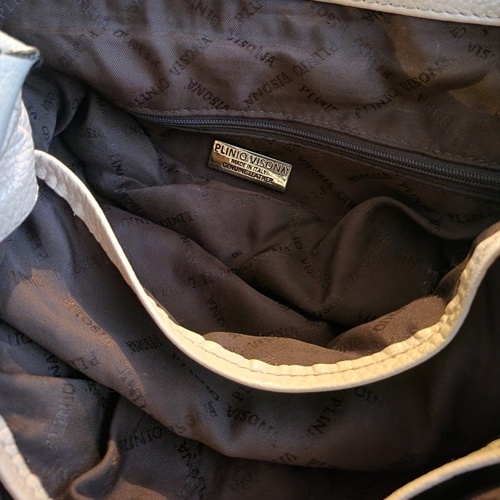 Plinio Visona Italian Leather Handbag - Picture 6 of 9